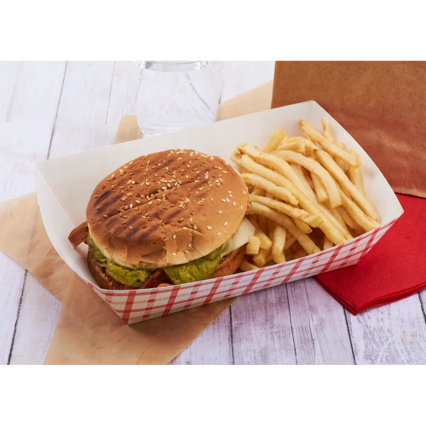 5 lb Food Tray Checkered Red - Karat (250/case)