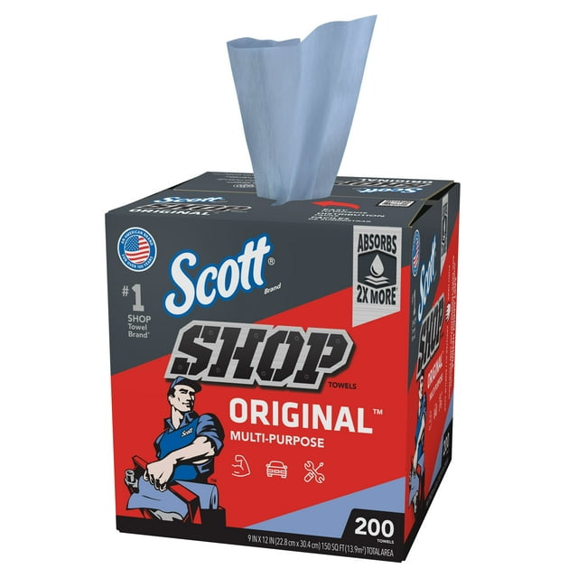 Rags in a Box 200 Blue - Scott (200/case)