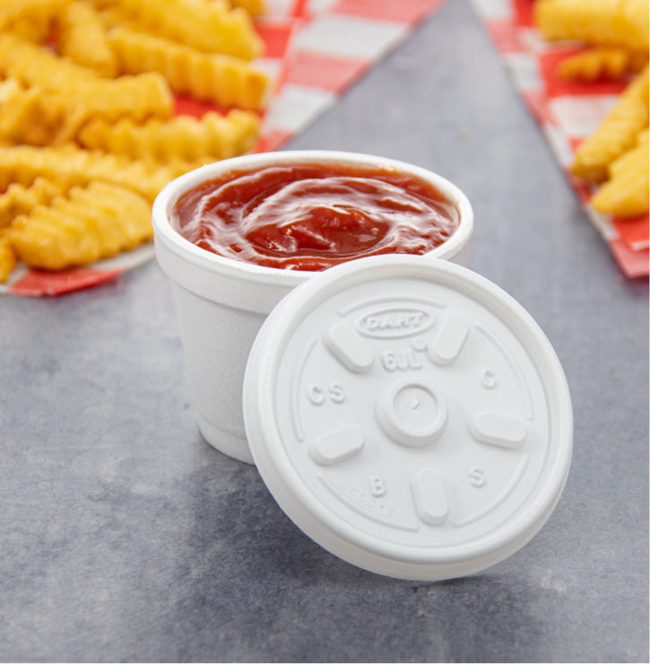 6 oz Vented Lid - White - Dart (1000/case)