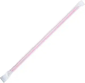 9" Pink Straw Wrapped - Karat (2500/case)