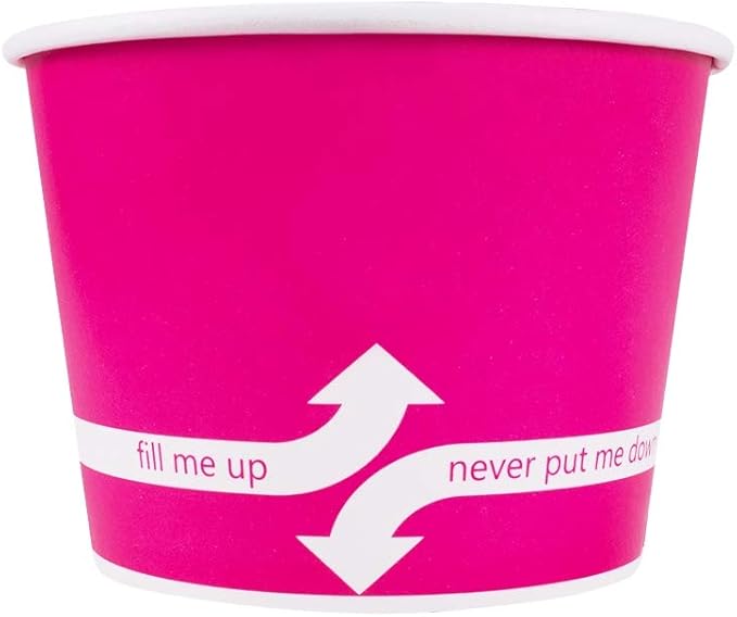 16 oz Paper Ice Cream Cup Pink – Karat (1000/case)