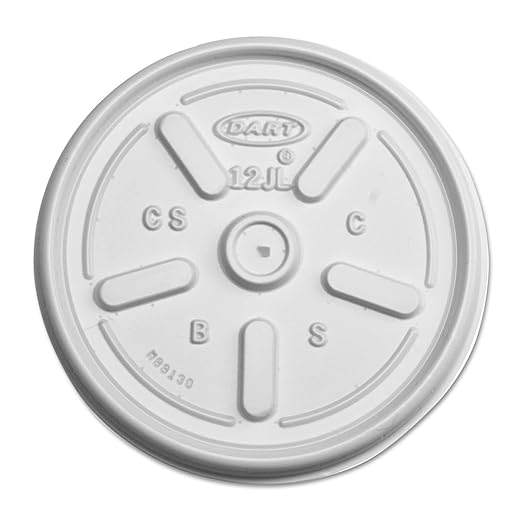 12 oz Vented Lid - White - Dart (1000/case)