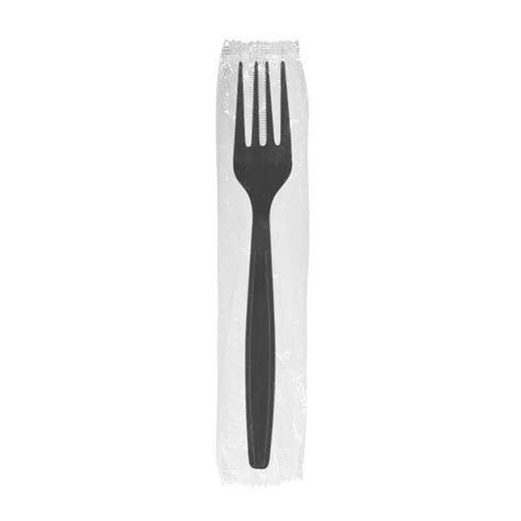 Individually Wrapped Heavy Weight Fork - Black - Karat (1000/case)