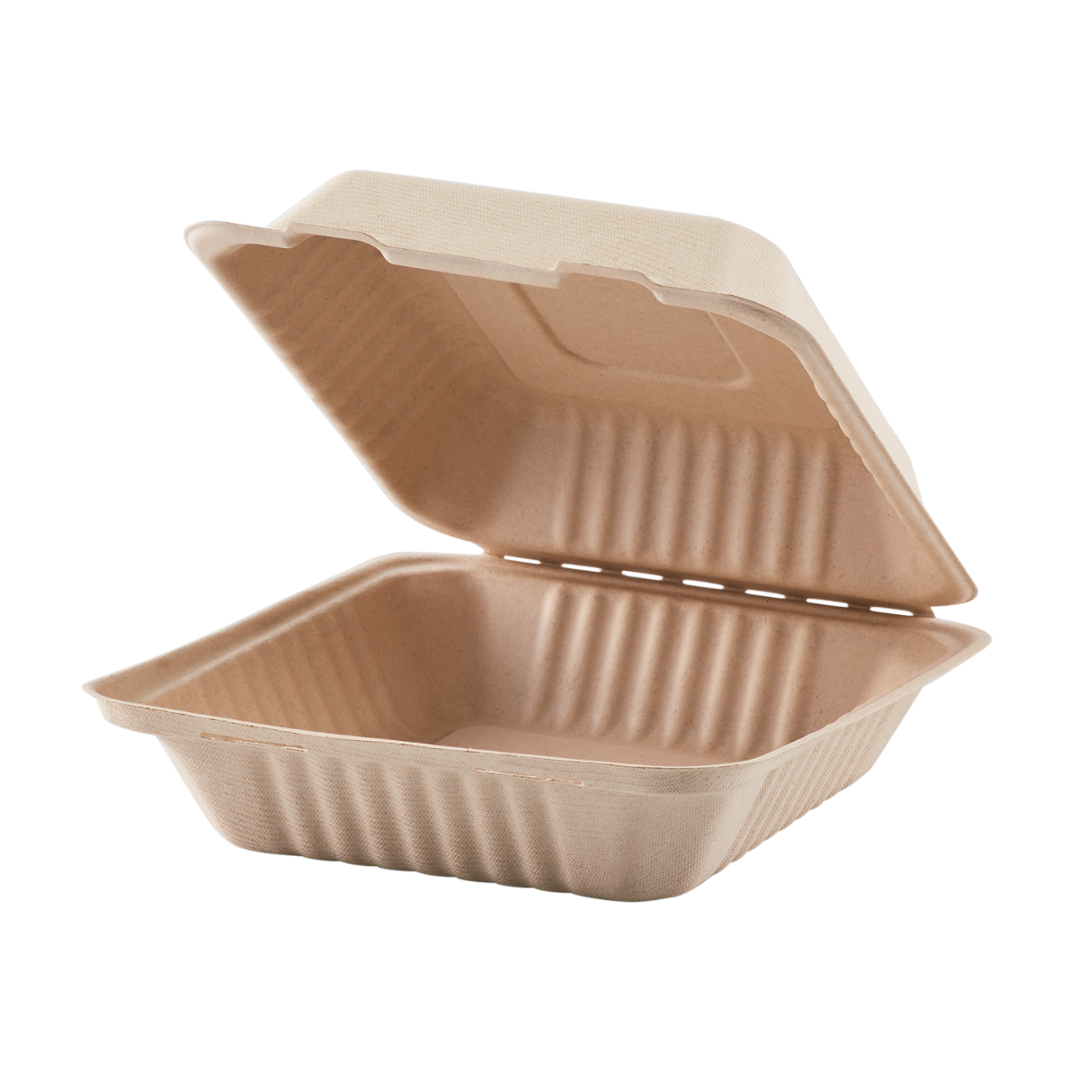 9x9 Bagasse 1 Compartment Container Natural - Karat (200/case)